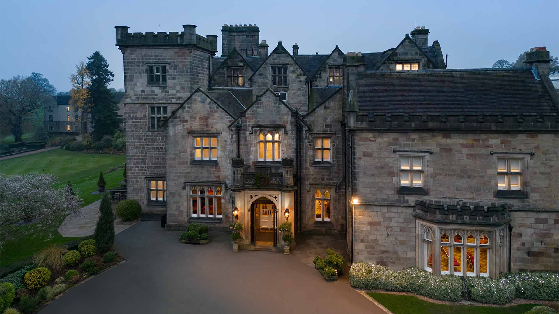 Outside shot of the country house hotel Marriott Breadsall Priory