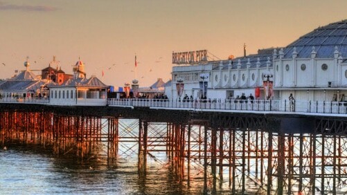 Team building event on Brighton pier in East Sussex
