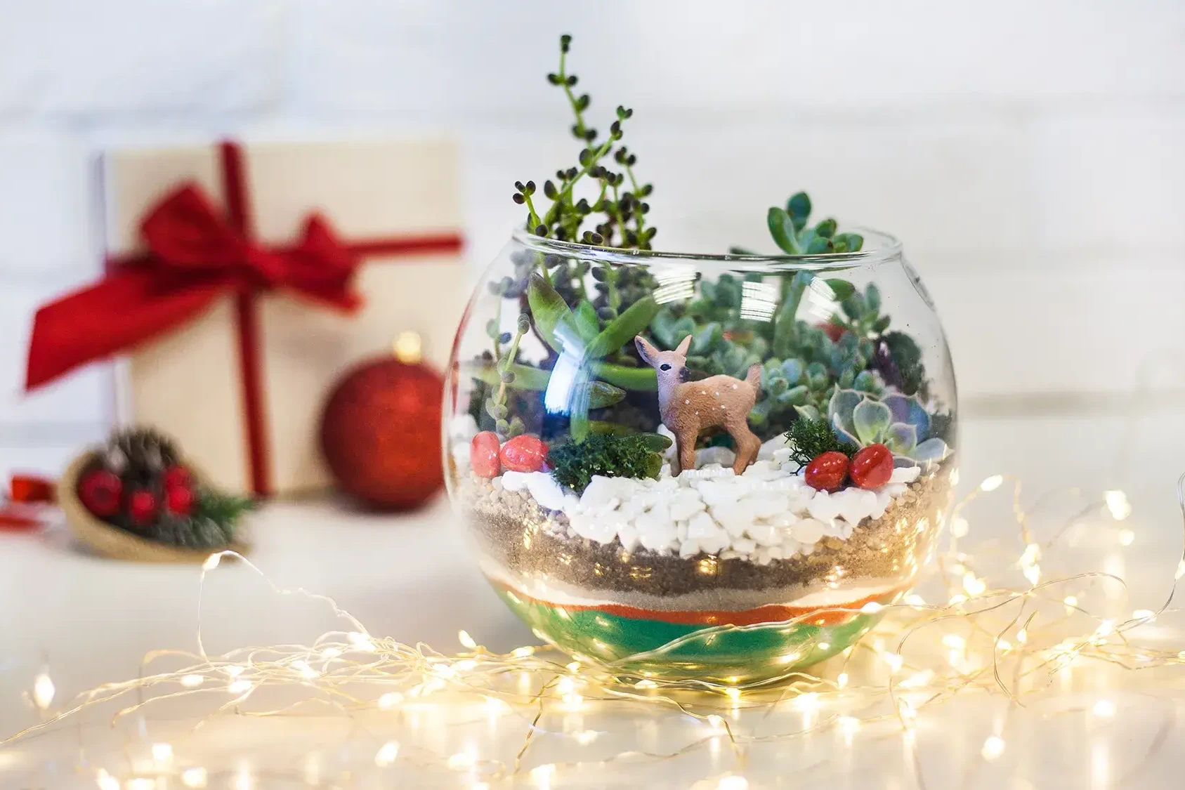 Festive terrarium making team building workshop