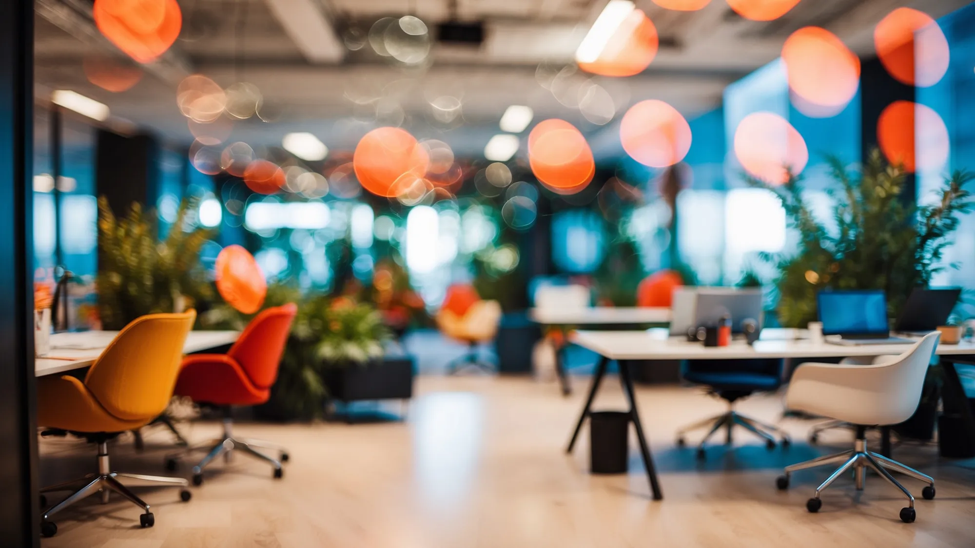 Modern office for team building event