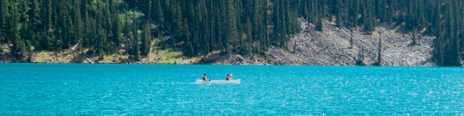 Canoes and the sea side