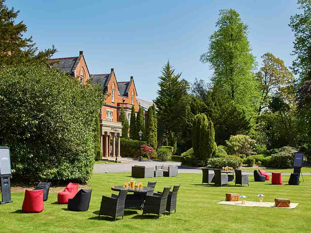 Outside photo of the country house hotel Marriott Preston.