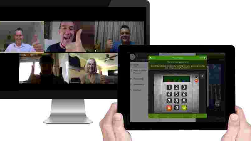 Screen shot of teams taking part in a virtual escape room