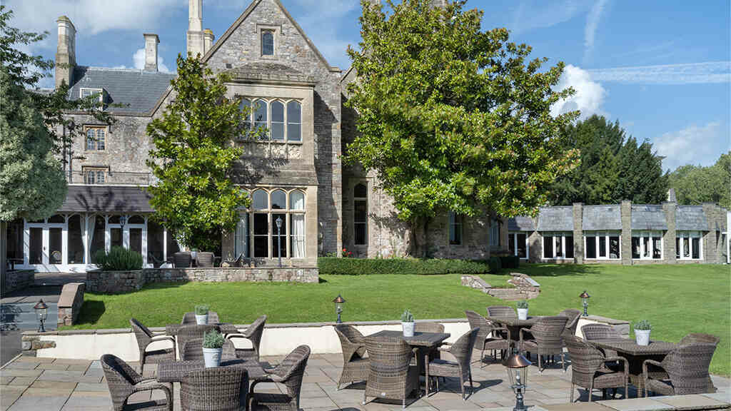 Terrace photo of the stunning country house St. Pierre Country Club in Wales