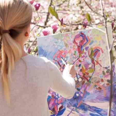 Virtual Art Workshop Lady Painting